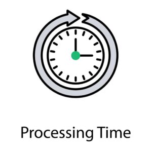 Work Visa 2 processing time concepts vector